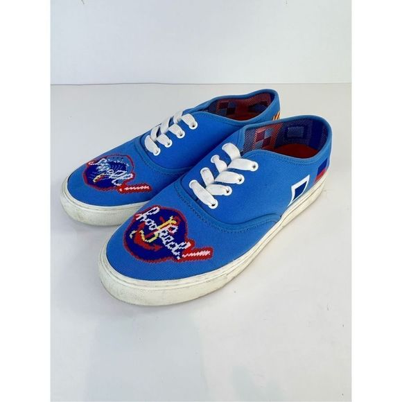 Tory Burch Sport Sneakers Womens 9.5 Canvas Laceup Casual - Picture 2 of 9